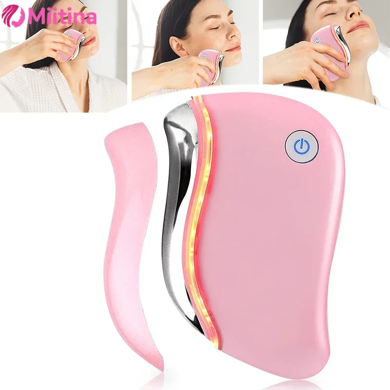 

Scraping Beauty Instrument Electric Facial Essence Introducer Scraping Vibration Color Light Micro Current Multi-function Skin