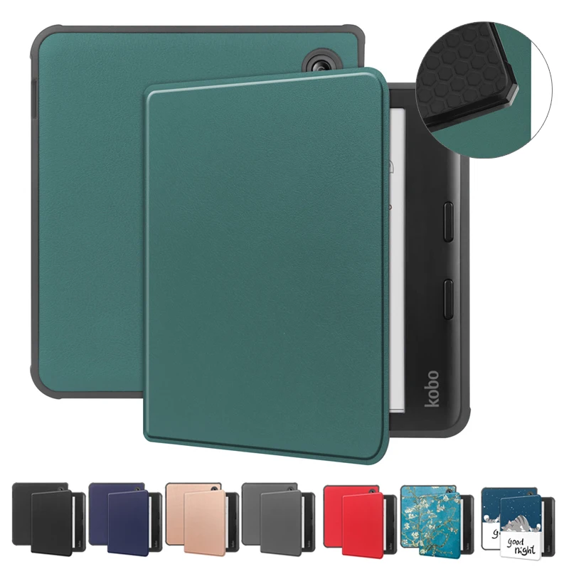 Case For Kobo Libra Colour 2024 Case Funda 7 inch Leather Smart Ebook Case For Kobo Libra Colour Cover Coque Hoesje