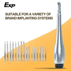 Exp Dental Universal Implant Torque Wrench With 12pcs Drivers Dentistry Ratchet Latch Head Handpiece 5 To 35 N.cm Dentist Tool