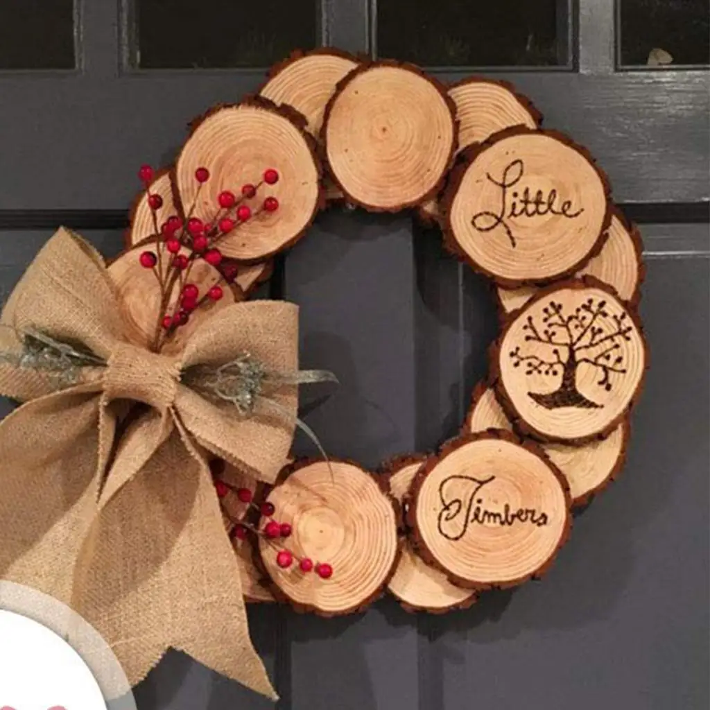 Wooden Cup Mat Craft Pieces Natural Wood Slices for 3D Wall Sticker and Party Centerpiece Decoration
