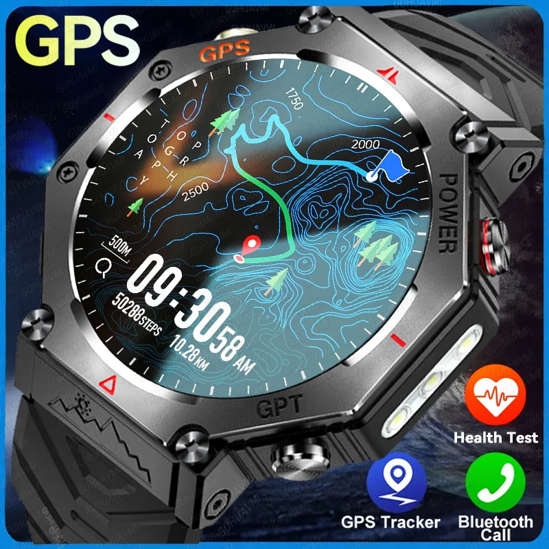 

2025 Новые Смарт-часы военного класса T-Rex 3, встроенные двухдиапазонные GPS-компас, альтиметр GhatGPT 5ATM, водонепроницаемые умные часы для плавания