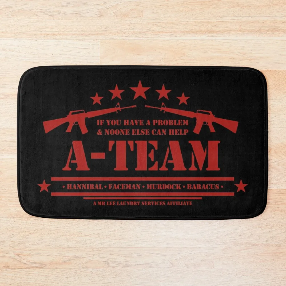 

A-Team Crest (red) Bath Mat Non-Slip Shower Entrance Doormat Bathroom Rugs And Set External Entrance Doormat Mat
