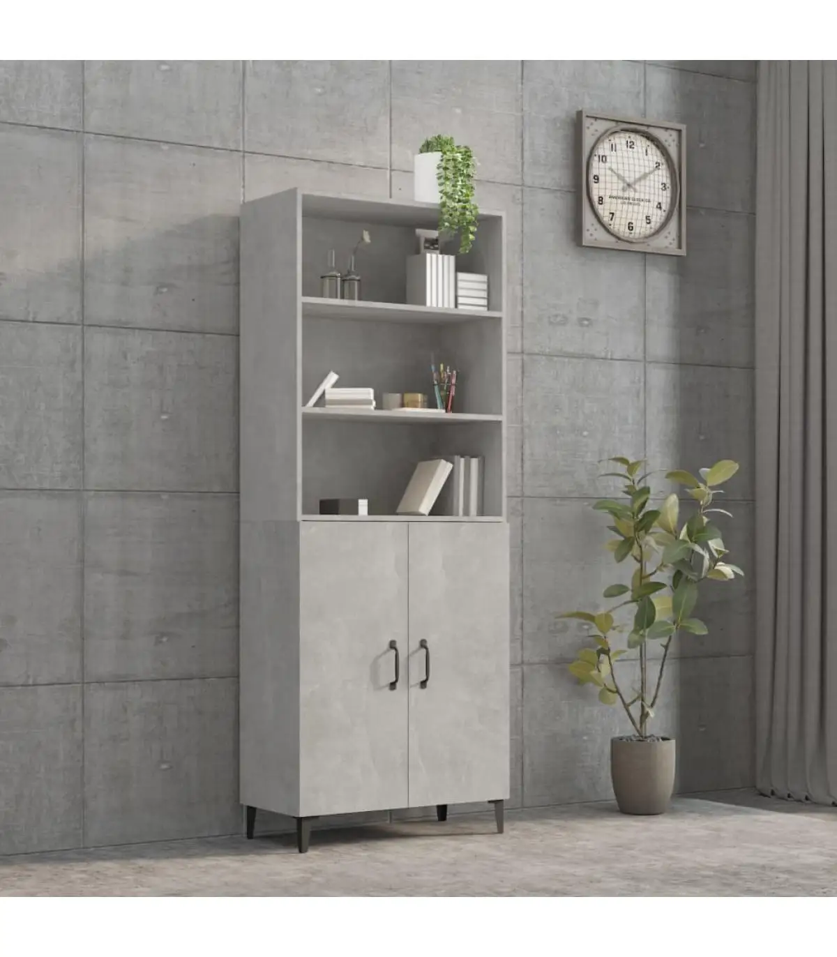 Sideboards high sideboard gray concrete plywood