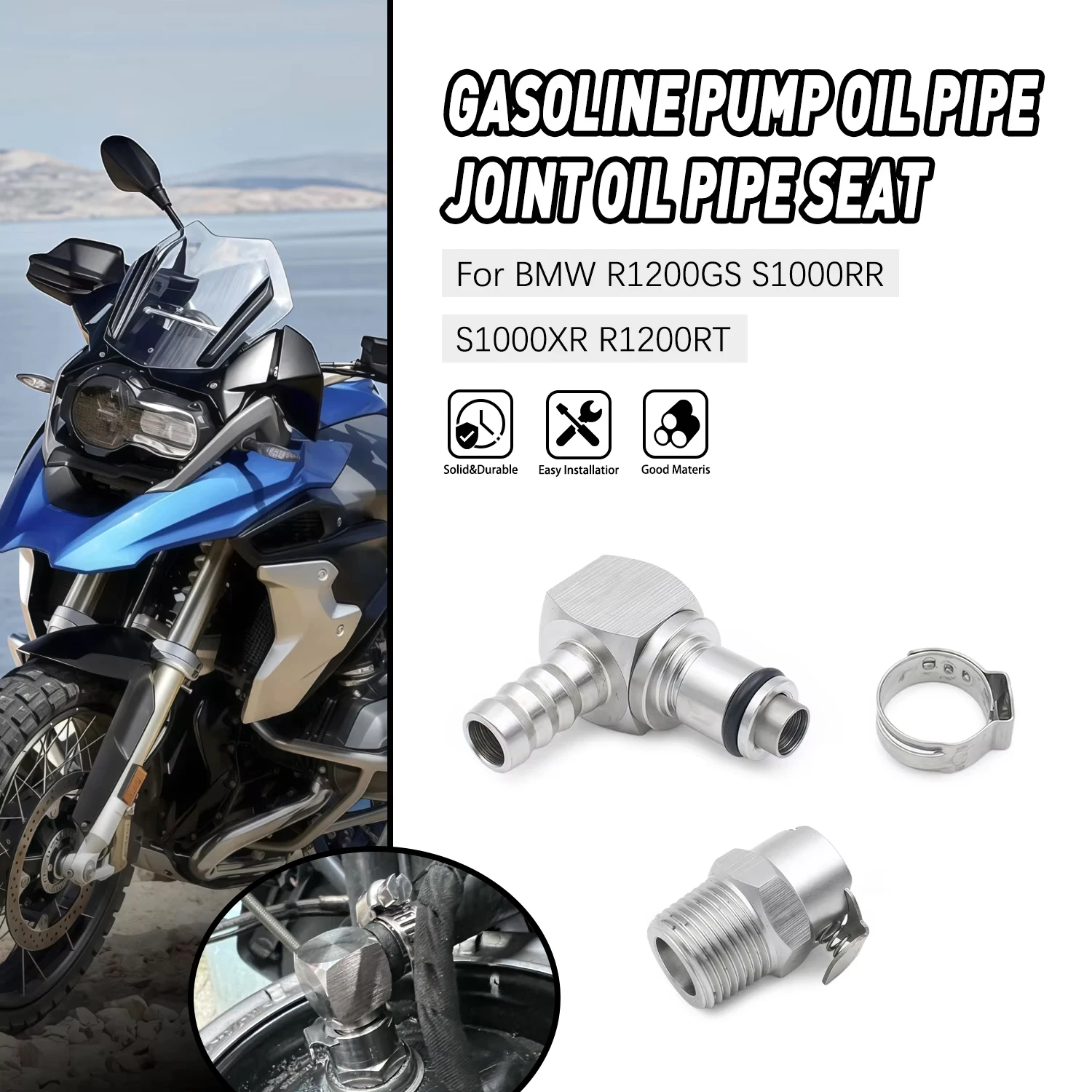 Accessories moto Fuel pump Quick release metal connector For BMW R1200GS ADV R1200RT S1000RR K1200R K1300R K1600GTL HP4 Rninet