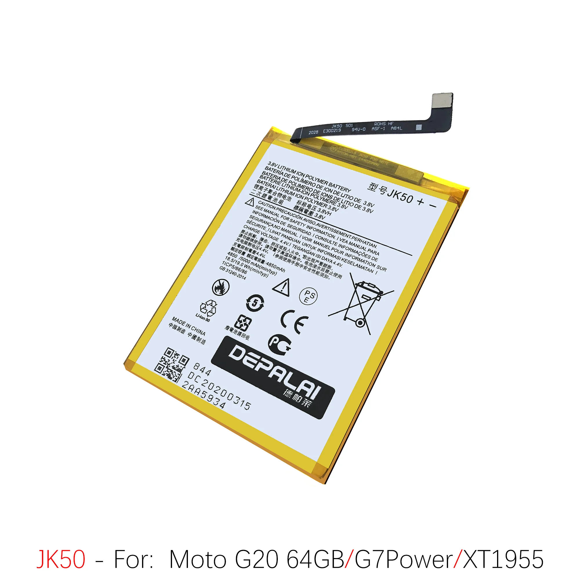 JK50 LG50 MC50 MG50 MH60 Battery For Motorola G20 G7Power G9Play G9Power G9Plus G10Power Battery OneFusion Plus Batteries