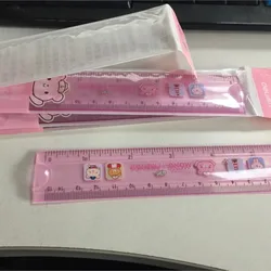 4pcs /lot bendable flexible ruler pink plastic  15cm ruler centimetre measure curved surface ruler