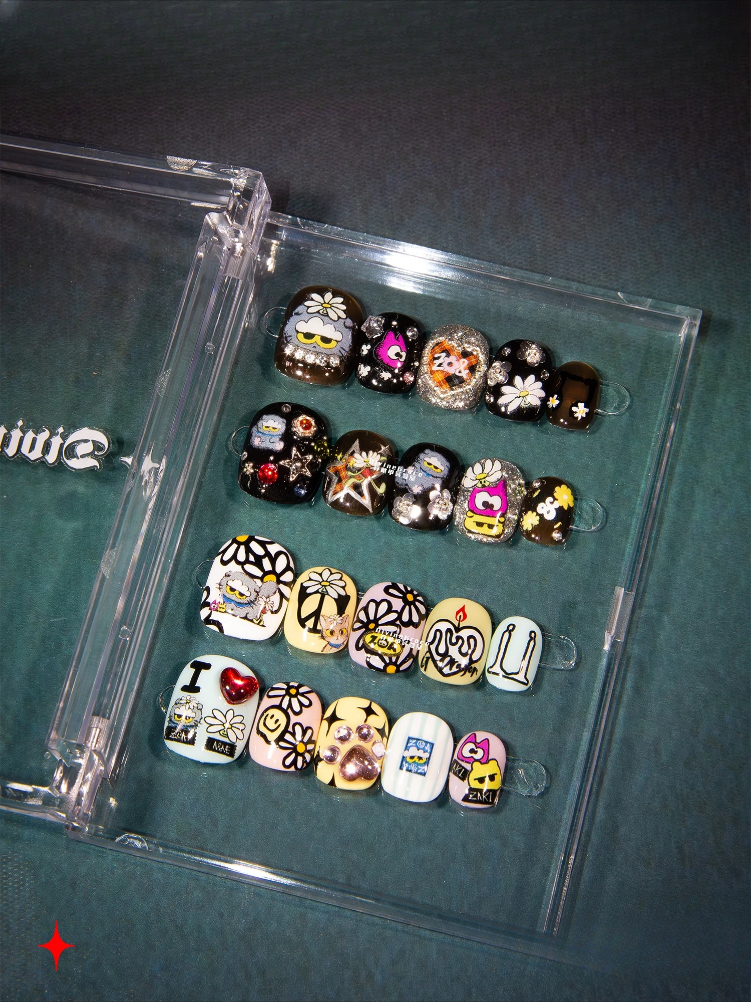 فن الأظافر، ارتداء الأظافر/درع مصنوع يدويًا عالي الجودة/نفس النمط للرجال والنساء #4