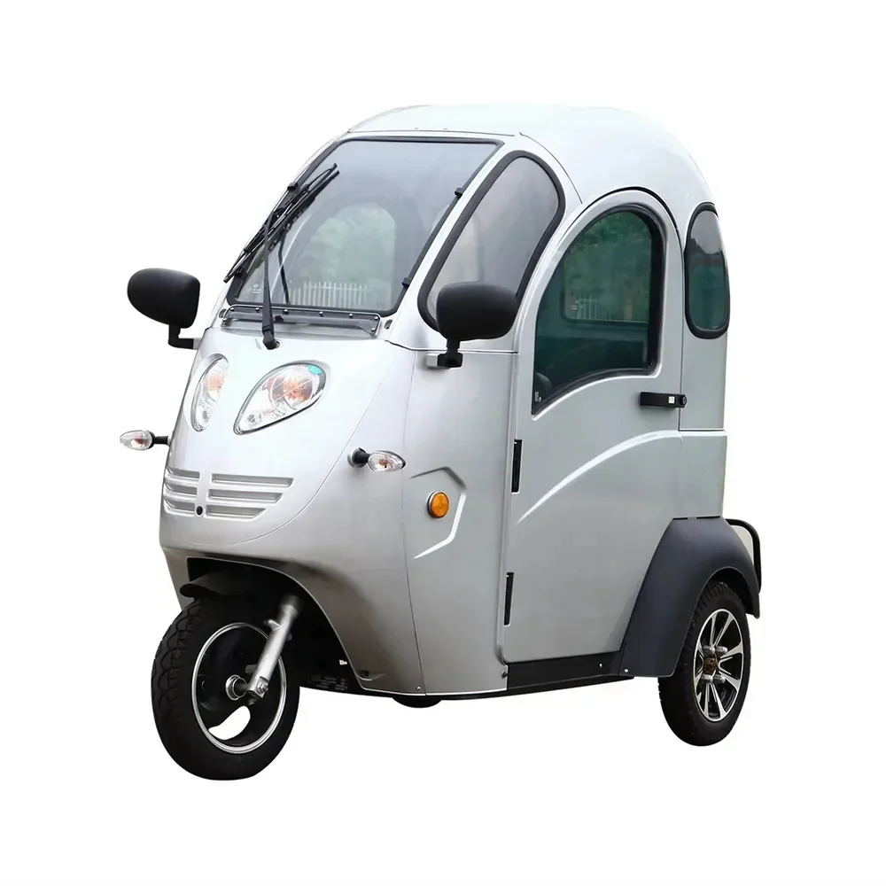 EEC small three wheels new energy car 800W 72V closed electric tricycle 25km/h speed for passenger