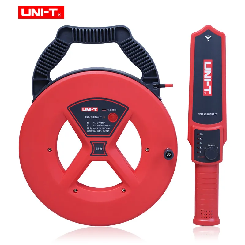 UNI-T UT661C/UT661D Pipe Blockage Detector Waterproof PVC Metal Pipeline Diagnostic-Tool Scanner Clogging Plumbers Instrument