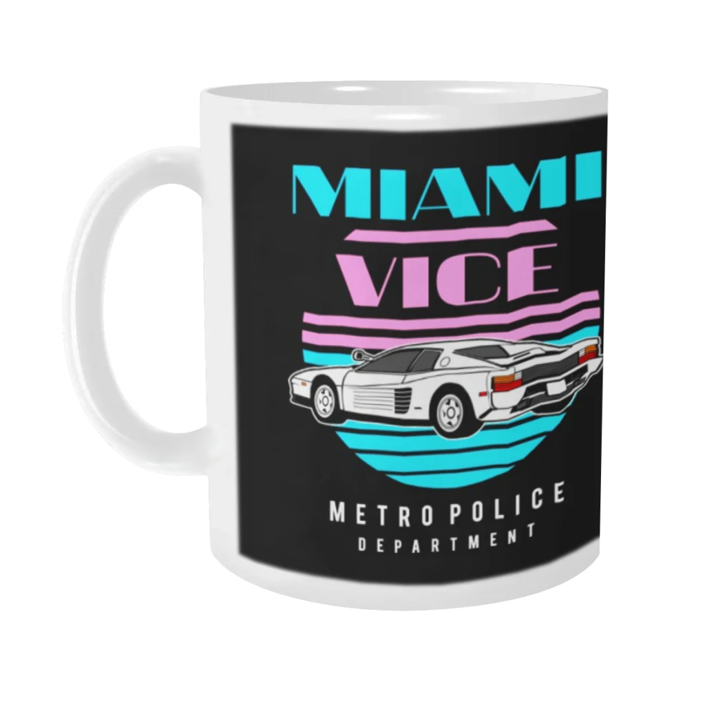 

Miami Vice Ceramics Coffee Mugs Tea Cup Milk Cups Gifts Drinkware Coffeeware