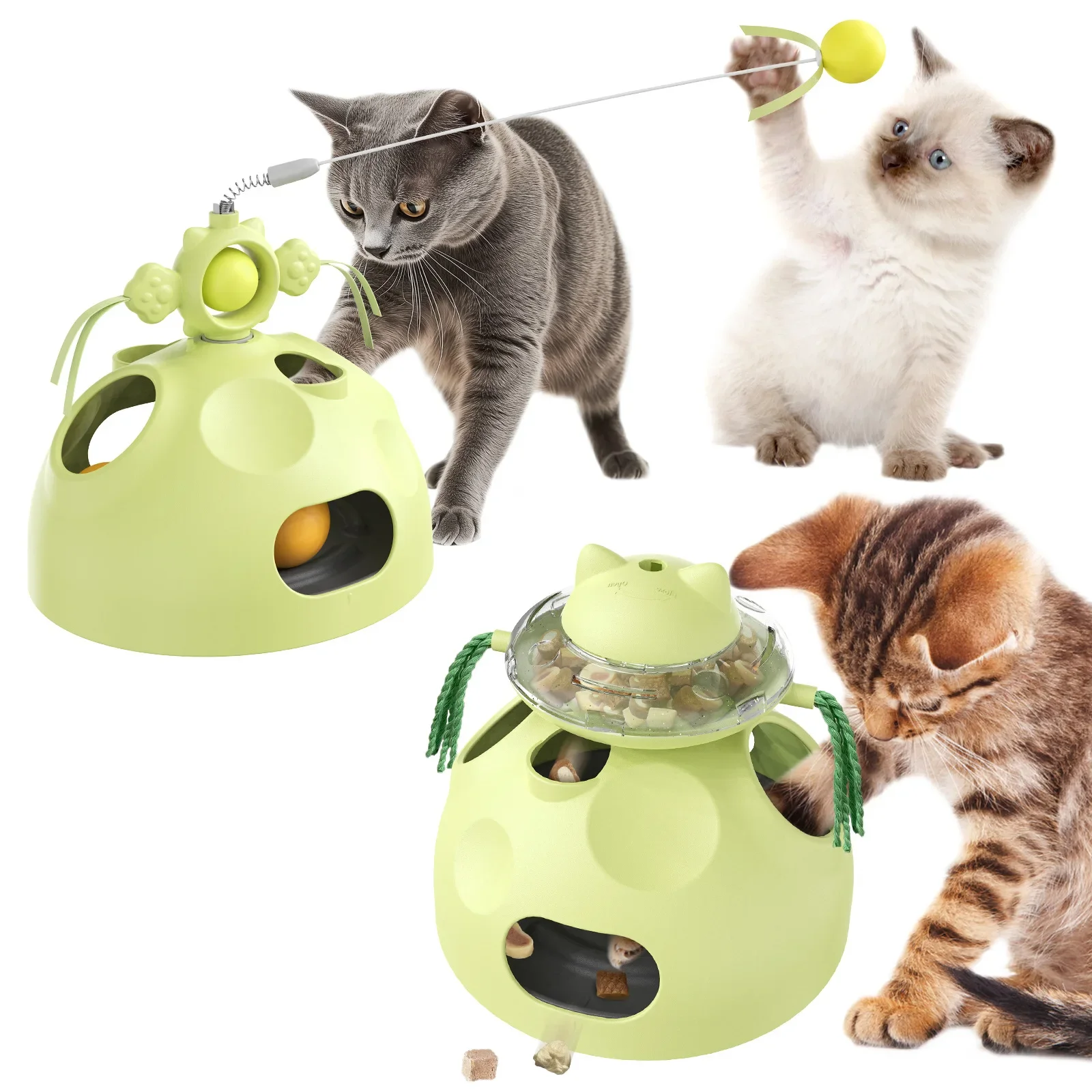 

Pet Products New Cat Slow Food Turntable Ball Fun Cat Stick Cat Toy