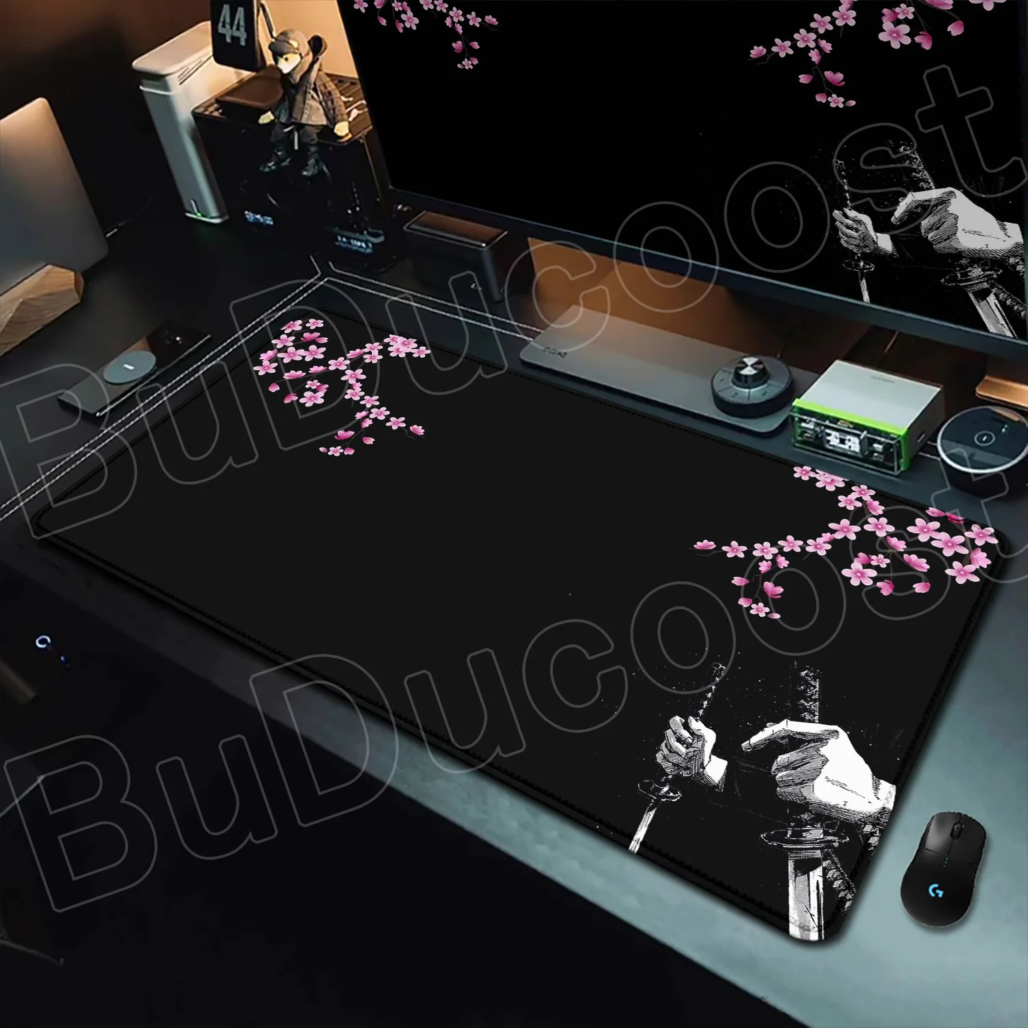 

Pretty Samurai Cherry Blossoms Mouse Pad Large Mousepad 400X900mm PC Computer Keyboard XXL Desk Mat Offices Interior Accessories