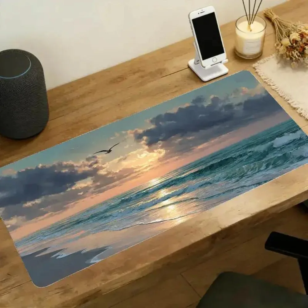 Coastal Sunset Large Game Table Mat, Made of Natural Rubber accesorios para laptop muismat xxl alfombrilla ratón gaming