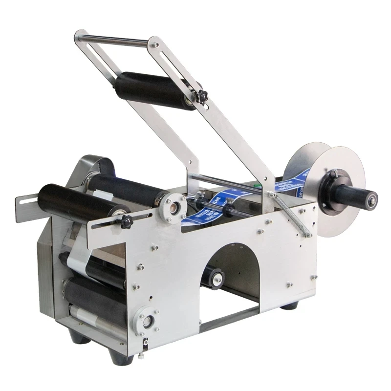 Commercial Round Bottles Labeling Machine 220V Label Printer For Plastic or Glass Bottle Easy Operation