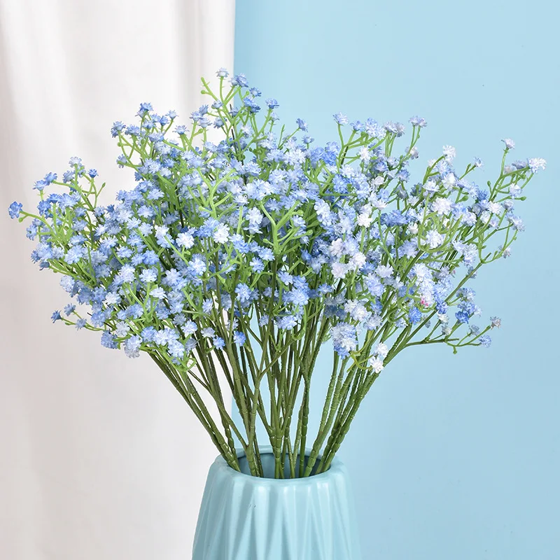 Bianco Gypsophila fiori artificiali matrimonio Bouquet fai da te decorazione disposizione plastica respiro del bambino fiori finti decorazioni per