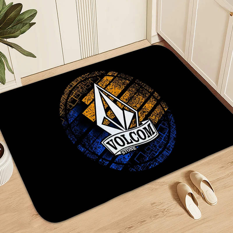 Veranda Floor Mat V-Volcom Carpets for Living Room Bedroom Floor Carpet Washable Non-slip Kitchen Living Room Rug Soft Bathmat