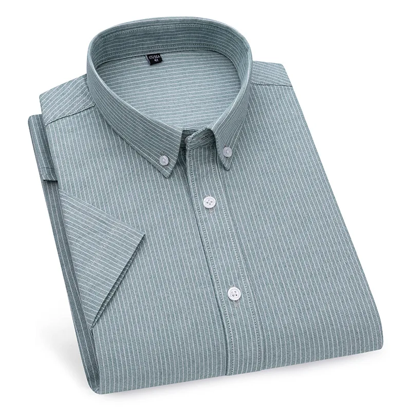 Chemise rayée trempée personnalisée pour hommes, revers décontracté, mince, simple