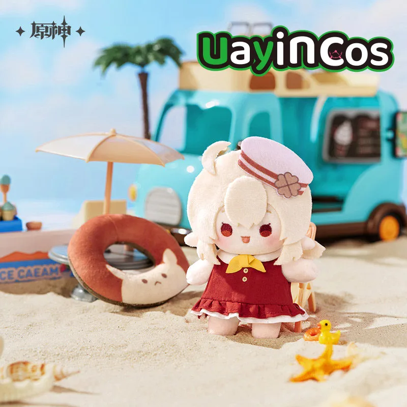 Official Genshin Impact Midsummer Party Theme Klee Hu Tao Furina Stuffed Plushie Doll Clothes Keychain Ornament Anime Game Toy