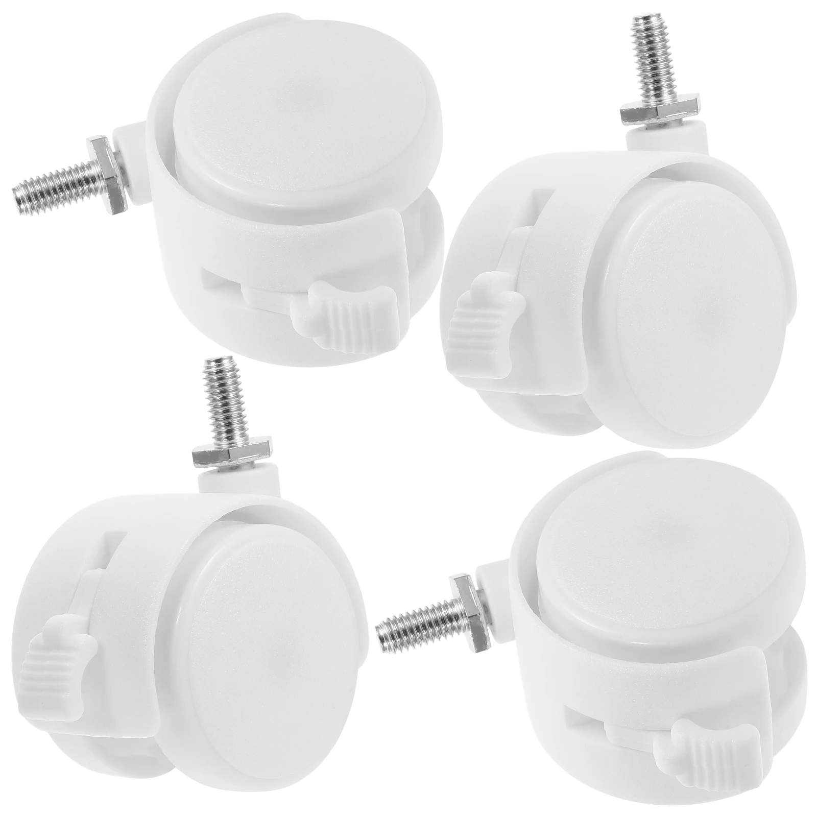 

4 Pcs Plastic Casters with Brakes 360 Degree Rotation for Furniture Chair Desk Wire Shelving Heavy Duty Caster Wheels