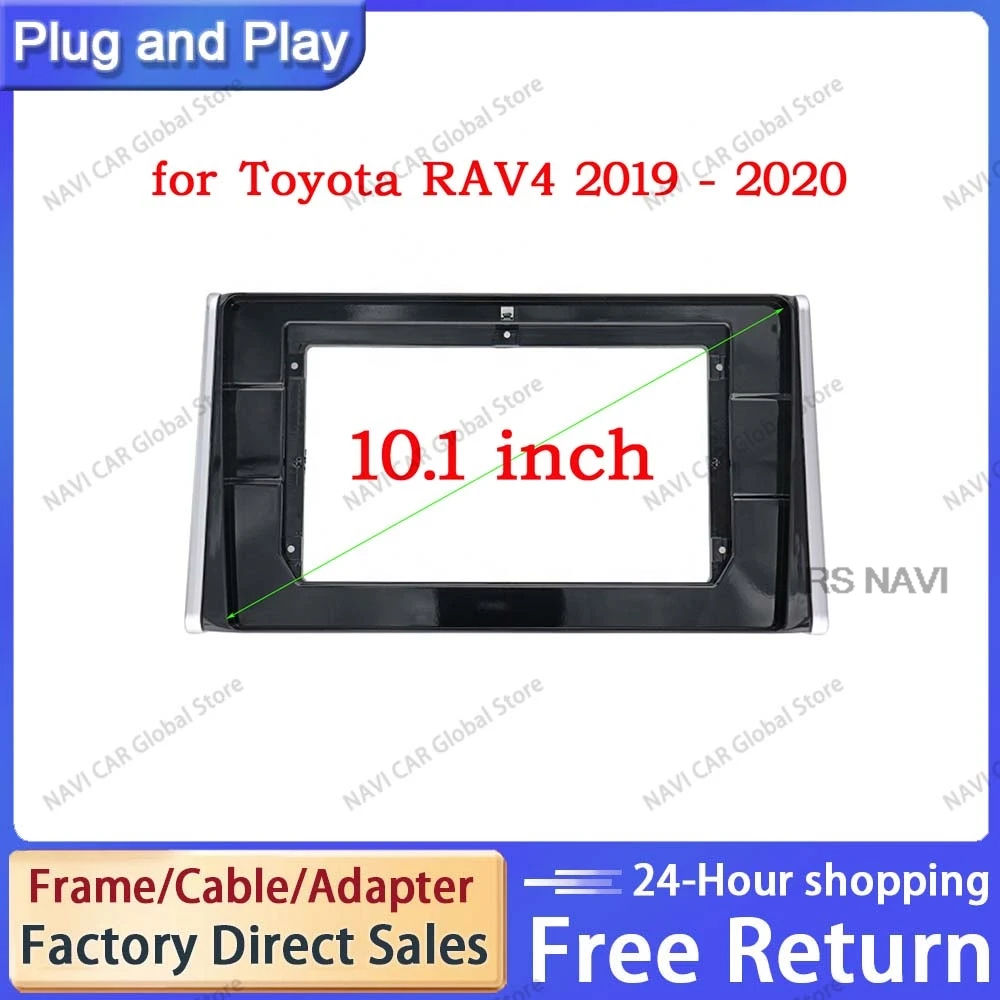 NAVI 2 Din Fascia Frame Adapter For Toyota RAV4 10.1 INCH Big Screen CD/DVD Player Fitting Radio Dashboard Frame Kit Panel Mount