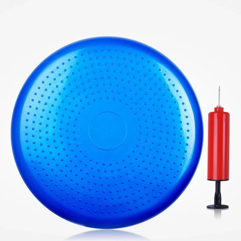 Rooxin Wobble Cushion Yoga Mat Balance Mat Fitness Exercise Inflatable Balance Pad Massage Rehabilitation Pad W/ Air Pump