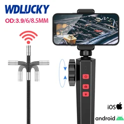 1080p Autoreparatur-Endoskop-Rotations endoskop für Auto 6mm/8,5mm 180-Grad-Lenkinspektionslinse mit 8 LED-Trage tasche ip67