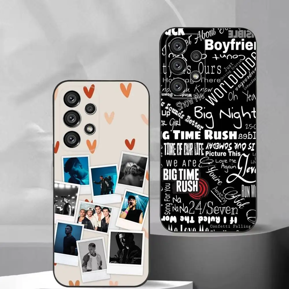 

Music B-Big Time Rush Phone Case For Samsung S25,S24,S21,S22,S23,S30,Ultra,S20,Plus,Fe,Lite,Note,10,9,5G Black Cover