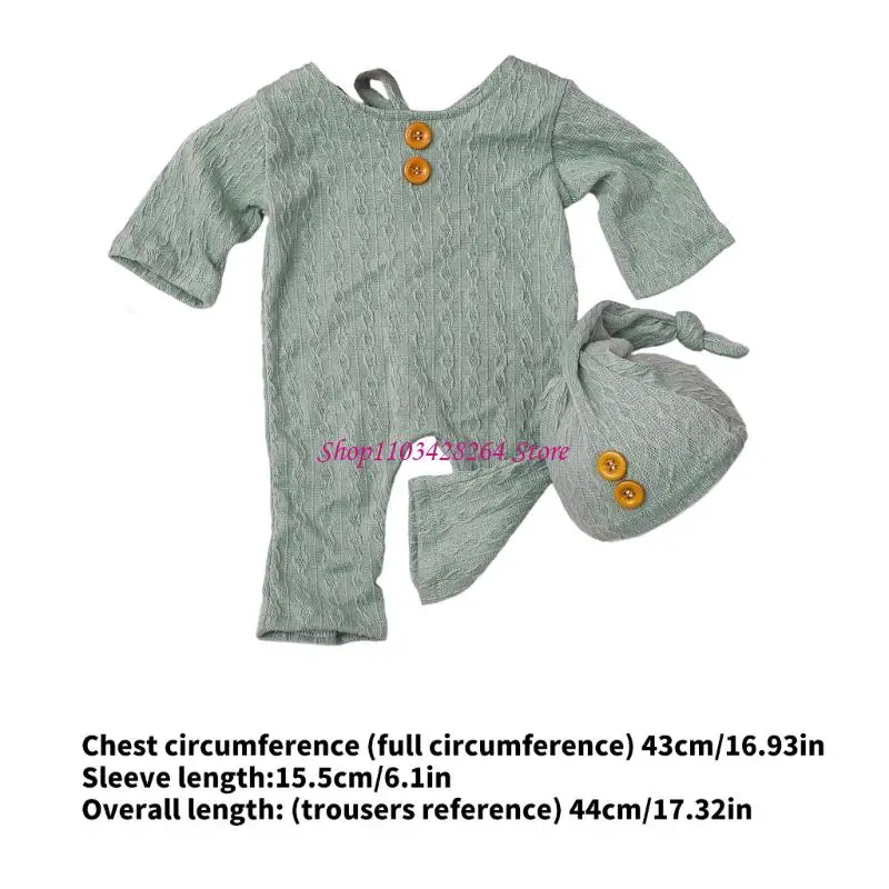 Elastic Baby Photo Prop Bushable Breathable com calças combinando fotografia recém -nascida