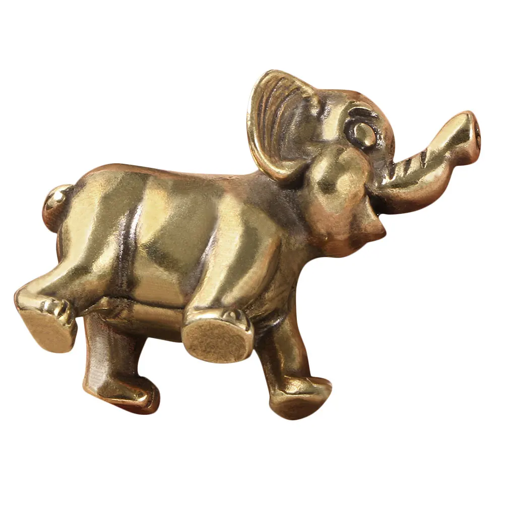 

Brass Elephant Desktop Ornament Mini Statue For Home Decorative Centerpiece Animal Decoration Statues Craft Mascot Garden