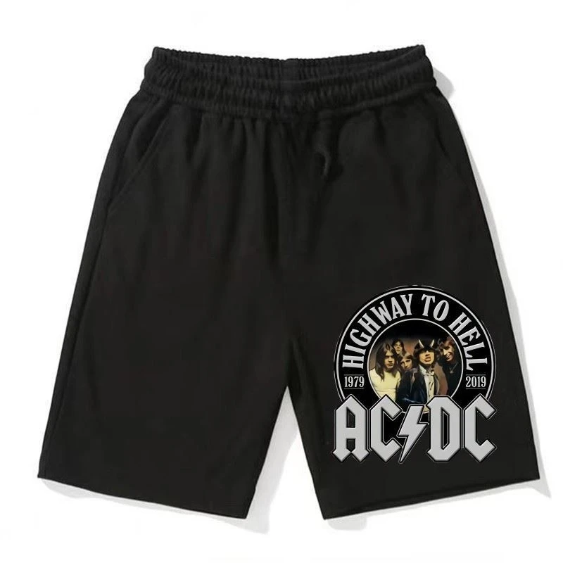 

AC Band Heavy Metal Rock Peripheral Cotton Printed Shorts Men's Summer Trend Sports Leisure Animation Student Dear