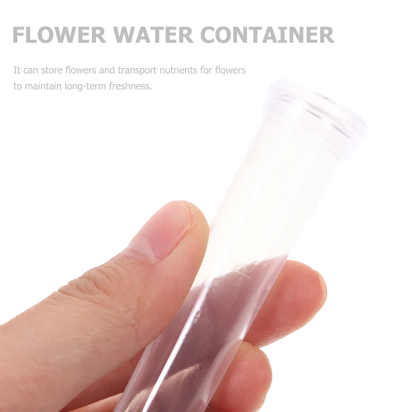 

100Pcs Floral Water Tubes Clear Plastic Flower Stem Hydration Vials for Wedding Bouquets Party Decorations Florist Accessories