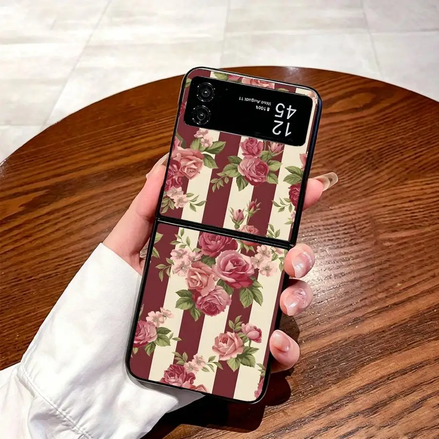 Чехол для телефона с мультяшным рисунком розы для Samsung Galaxy Z Fold 7 6 5 4 3 Z Flip 7 6 5 4 3