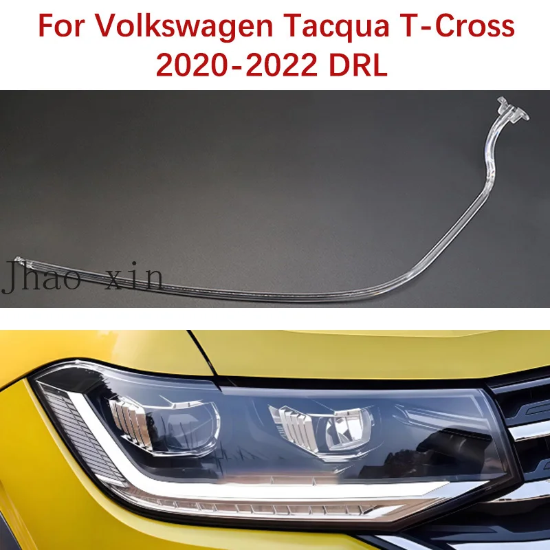 Daytime Running Light Ballast Module White Light Angel Eye For Volkswagen T-Cross 2020-2022 Car Headlights DRL Light Guide Tube