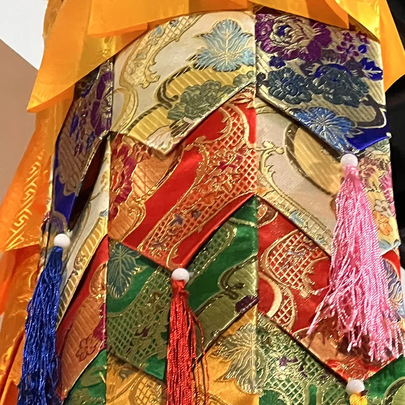 65*15cm Handicraft Pendant Xizang Tantra Buddhist Hall Decoration Multicolored Victory Banner Tibetan Home Religious Supplies - view 3