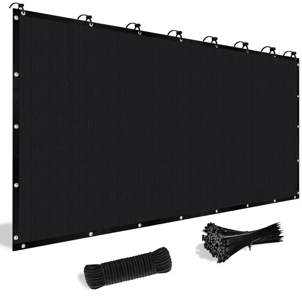 

Customized Size 24 X 24 Shade Cloth with Grommets, 90 UV Protection UV Protection Mesh Tarp Sun Screens for Patio GN04, Black