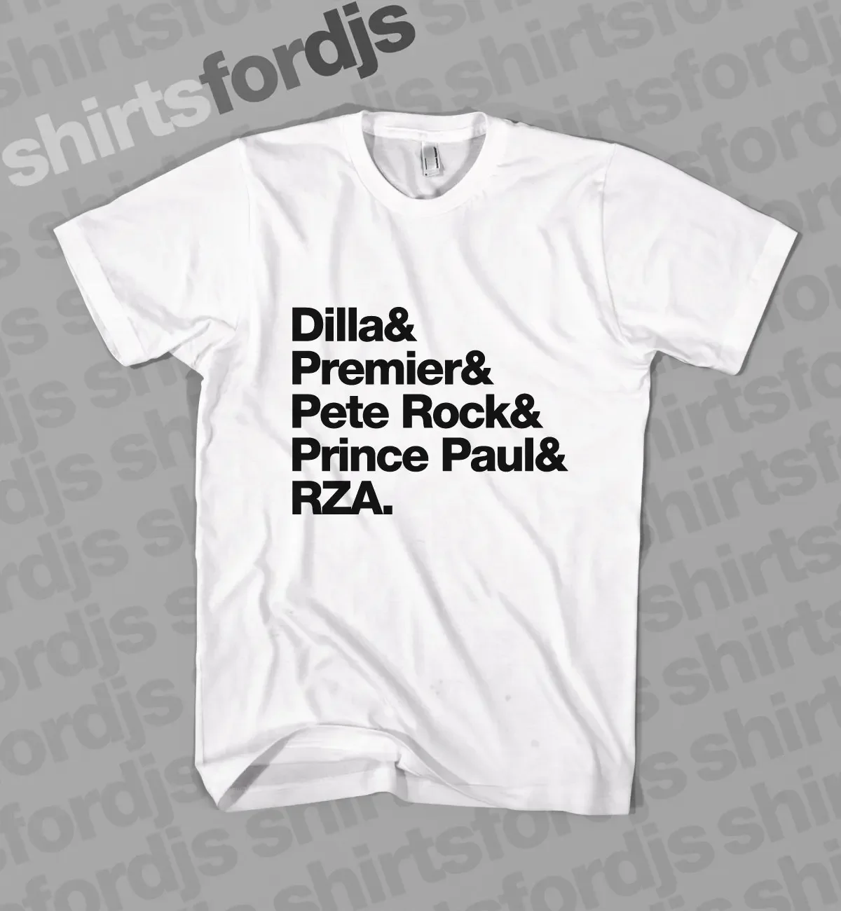 J Dilla Premier Pete Rock Prince Paul Rza Helvetica - White T-Shirt - Hip Hop Dj