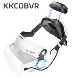 KKCOBVR Q3Pro Halo Elite correa para la cabeza con batería de 10000mAh, distancia facial ajustable, compatible con Quest3/3S