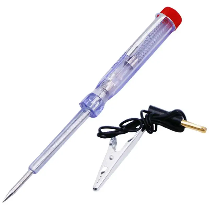 Auto 6V 12V 24V DC Car Truck Voltage Circuit Tester Car Test VoltMet Long Probe Pen Light Bulb Automobile Maintenance Tools Easy