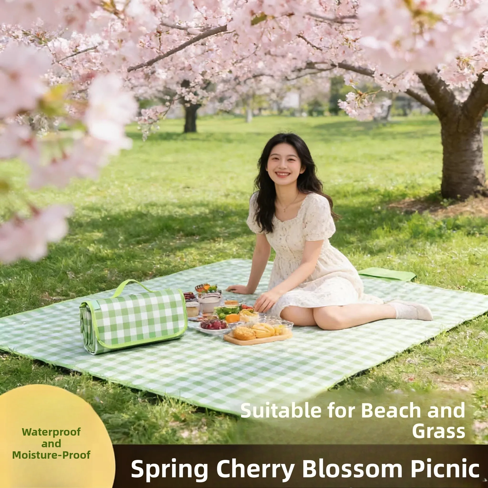 

Утолщенный водонепроницаемый коврик для пикника на открытом воздухе, влагостойкий коврик для кемпинга, подстилка для палатки, коврик для отдыха на природе, водонепроницаемый коврик для газона