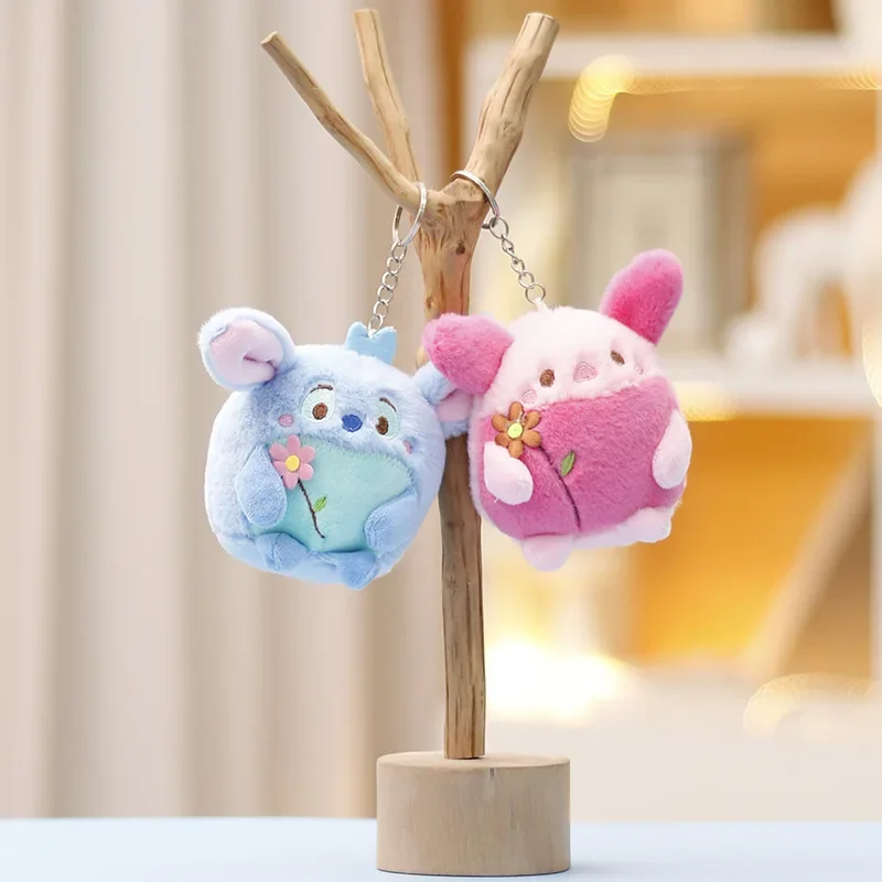 11 cm Nette Cartoon Plüsch Spielzeug Stich Pooh Ferkel Schwein Rucksack Anhänger Gefüllte Puppe Schlüsselbund Kleine Anhänger kinder Geburtstag geschenk