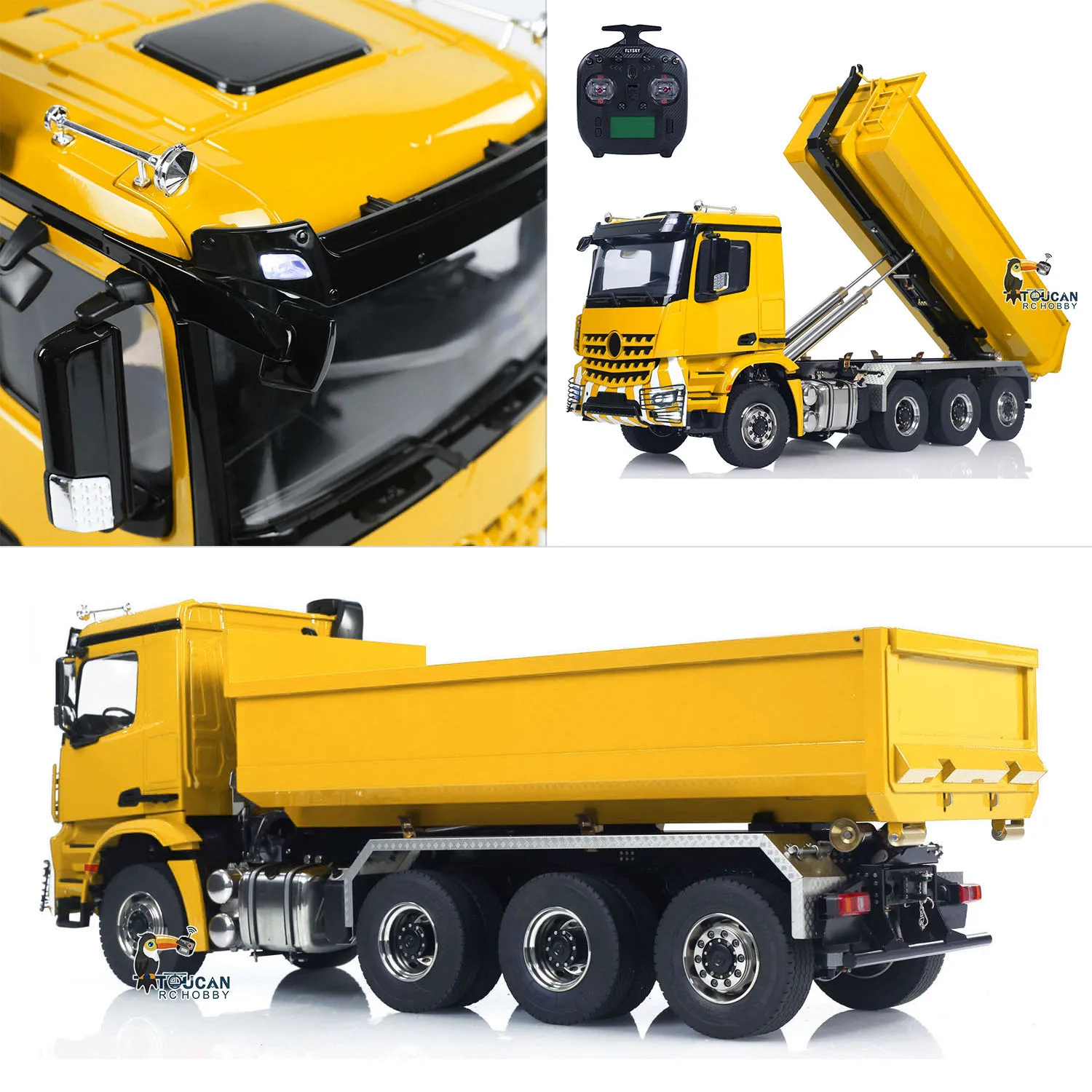 

Металлический 1/14 8x8 RC гидравлический рулонный ролик с полным самосвал, управляемый 3-скоростной самосвал, автомобиль, задний мост, подъемный свет, звук, игрушка