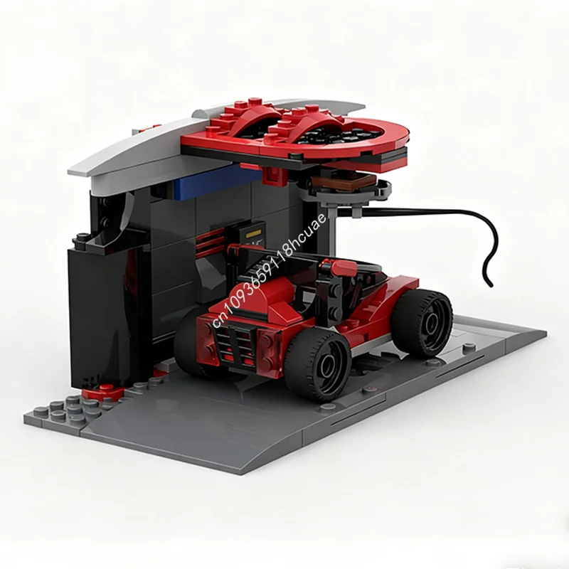 162 pçs moc carro lavagem cidade modelo blocos de construção tijolo diy criativo montar aniversário brinquedos modulares presentes natal