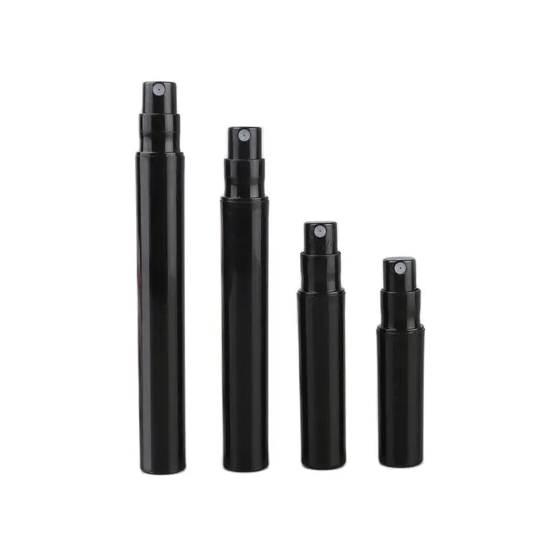 

100PCS/LOT 2ml 3ml 4ml 5ml Black Plastic Perfume Pen Atomizers Clasp Refillable Small Sample Spray Bottle