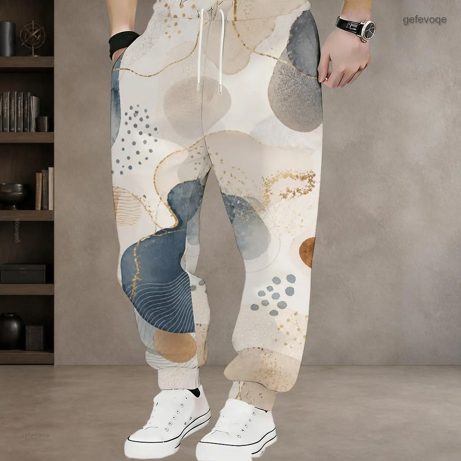 Men's Printed Drawstring Joggers — product detail 13