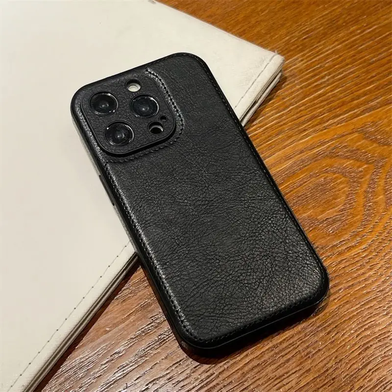 Suitable for iphone16 phone case iphone15ProMax light luxury iphone14 high-end iphone13 pure leather iphone12 all inclusive