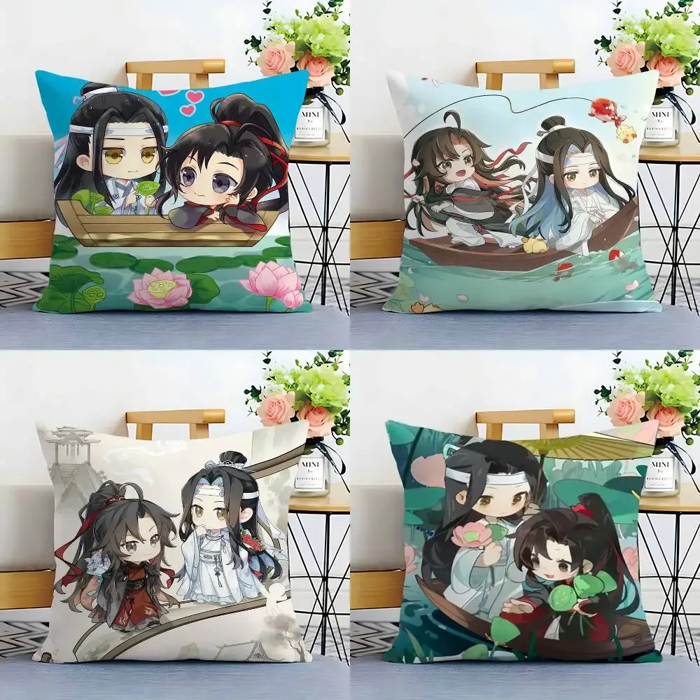 M-Mo D-Dao Z-Zu S-Shi Pillow Case Sofa Living Room Bedroom Double-sided Printing Square Cushion Nap Time Cushion Cover