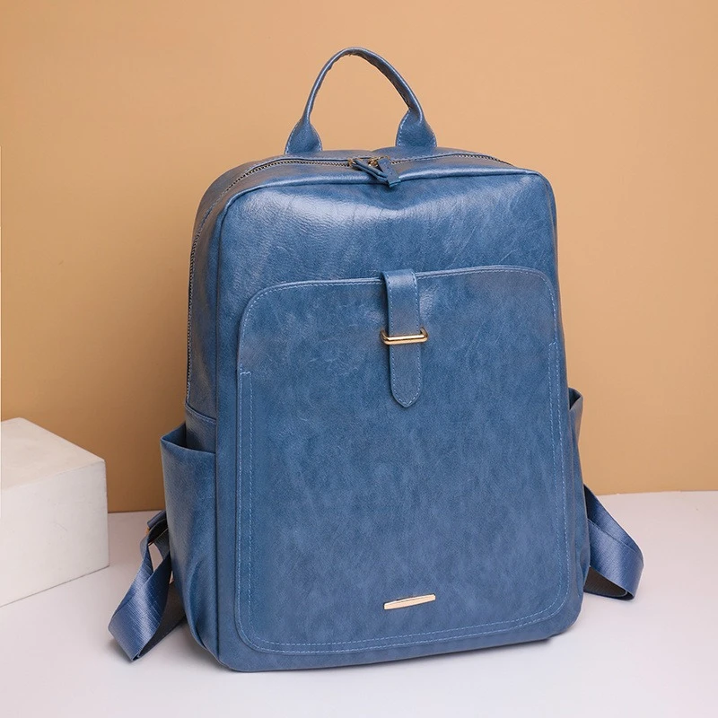 Joker backpack female European and American fashion outdoor travel bag large-capacity retro business computer backpack