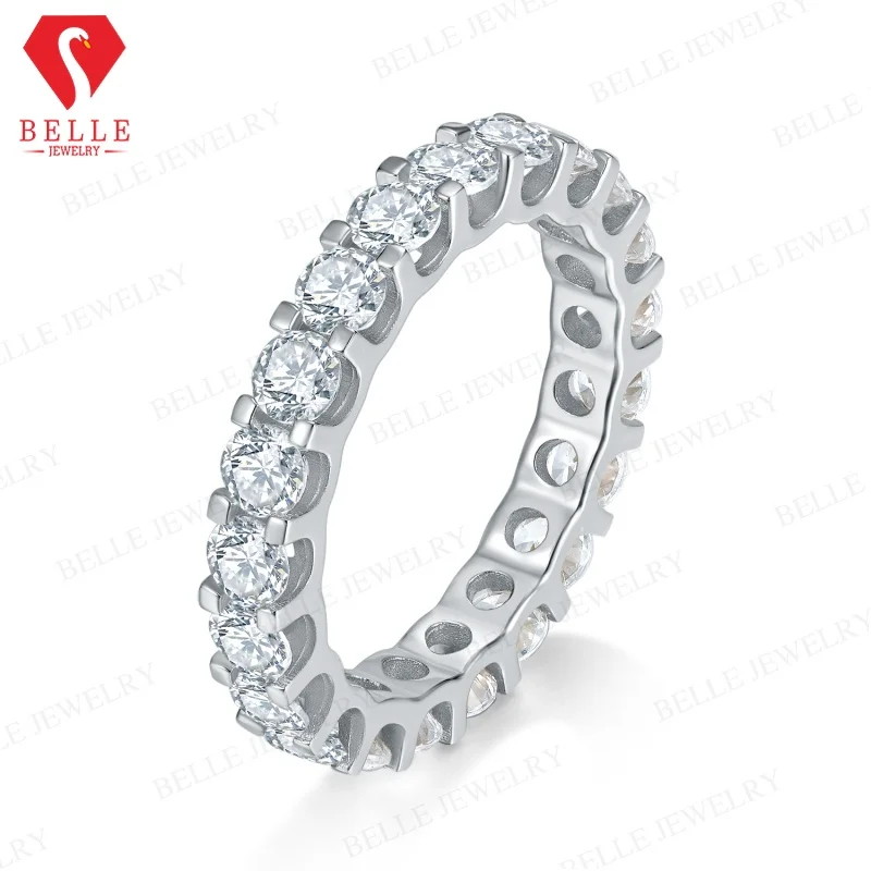 925 Sterling Silver D Color VVS1 Moissanite Ring Soild 18K 14K 10K White Gold Bridal Set Jewelry Wedding Engagement Ring Charms