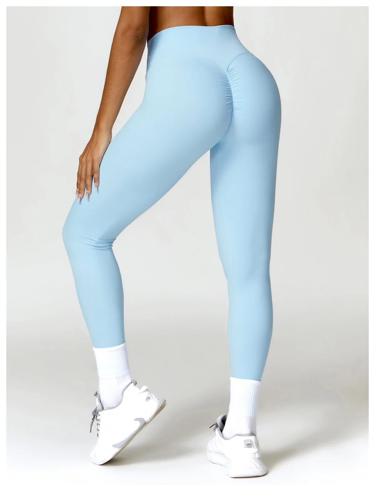 Mallas ajustadas de cintura alta para mujer, Leggings de Yoga con realce, pantalones largos de entrenamiento para mujer, Fitness, correr, gimnasio,