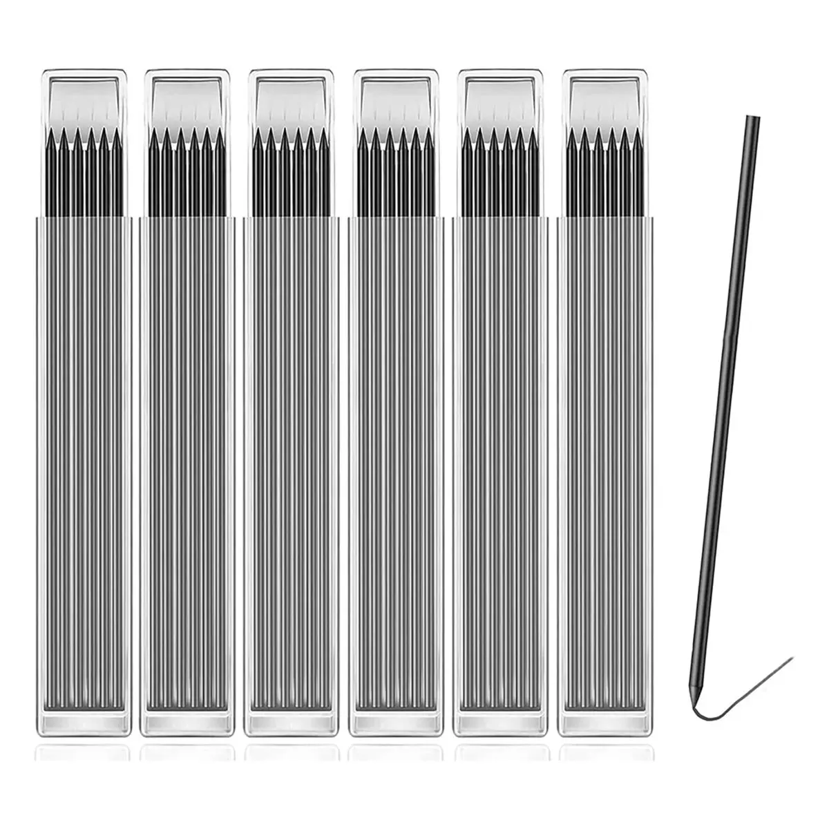 A22I 48Pcs 2.8mm Carpenter Pencil Refills for & Pencils, Ideal for Woodworking & Construction